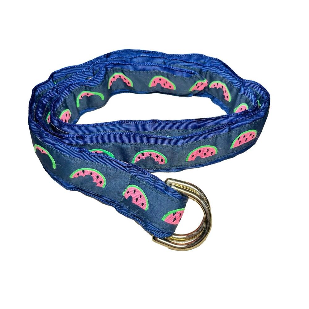 Vintage CK Bradley Watermelon Needlepoint Belt XL